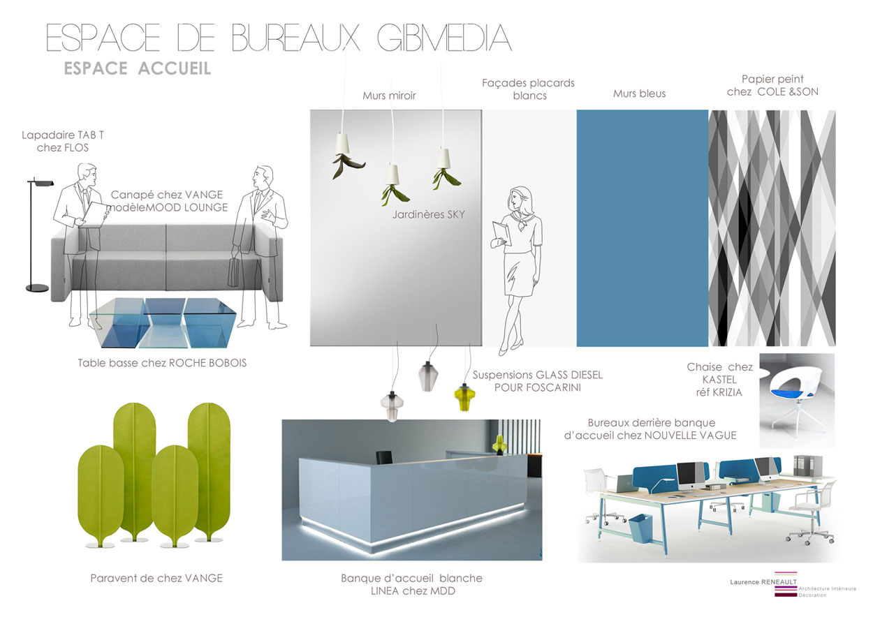 Projet agencement et décoration pour espace de bureau