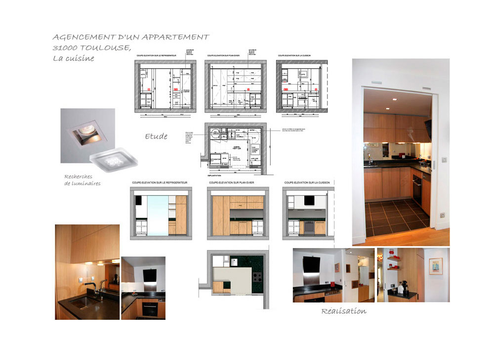 Création sur mesure d'une cuisine pour un appartement à Toulouse